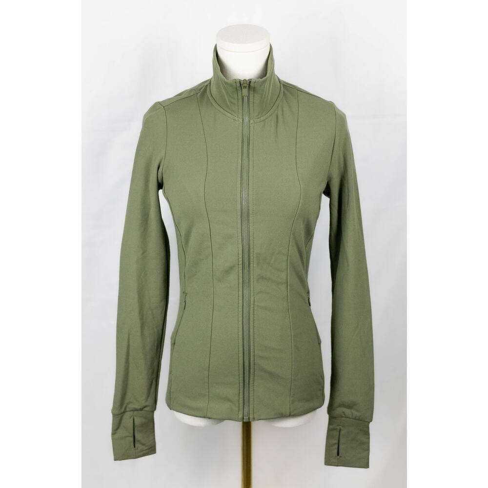 Yogalicious LUX Small Womens Activewear Jacket Full Zip Green